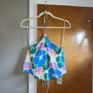 ZARA Floral Halter Top
